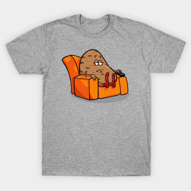 Couch Potato T-Shirt by Alema Art